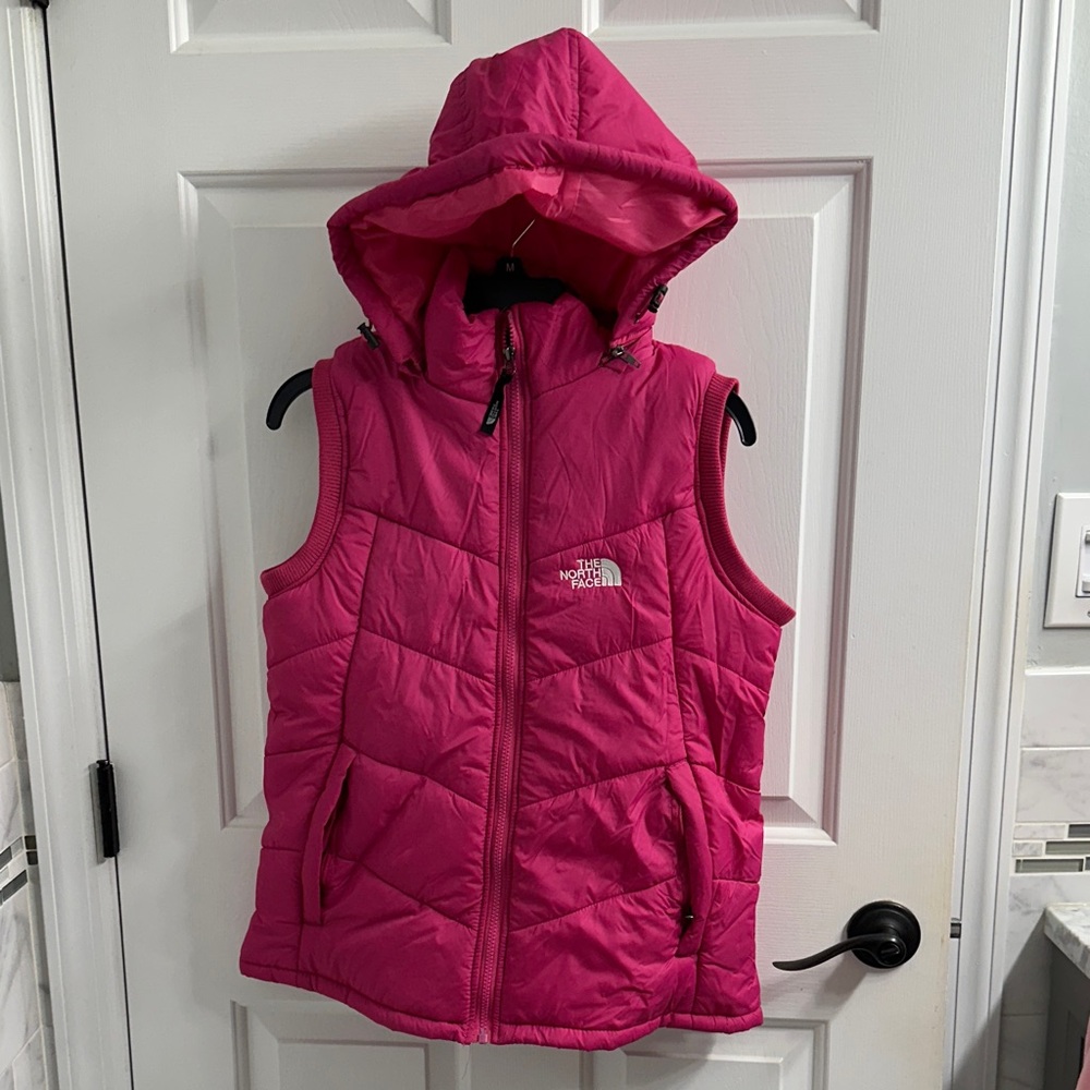 The North Face Fuchsia Hooded Vest